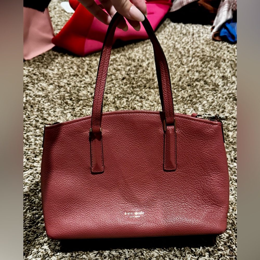Kate Spade rose handbag with crossbody strap